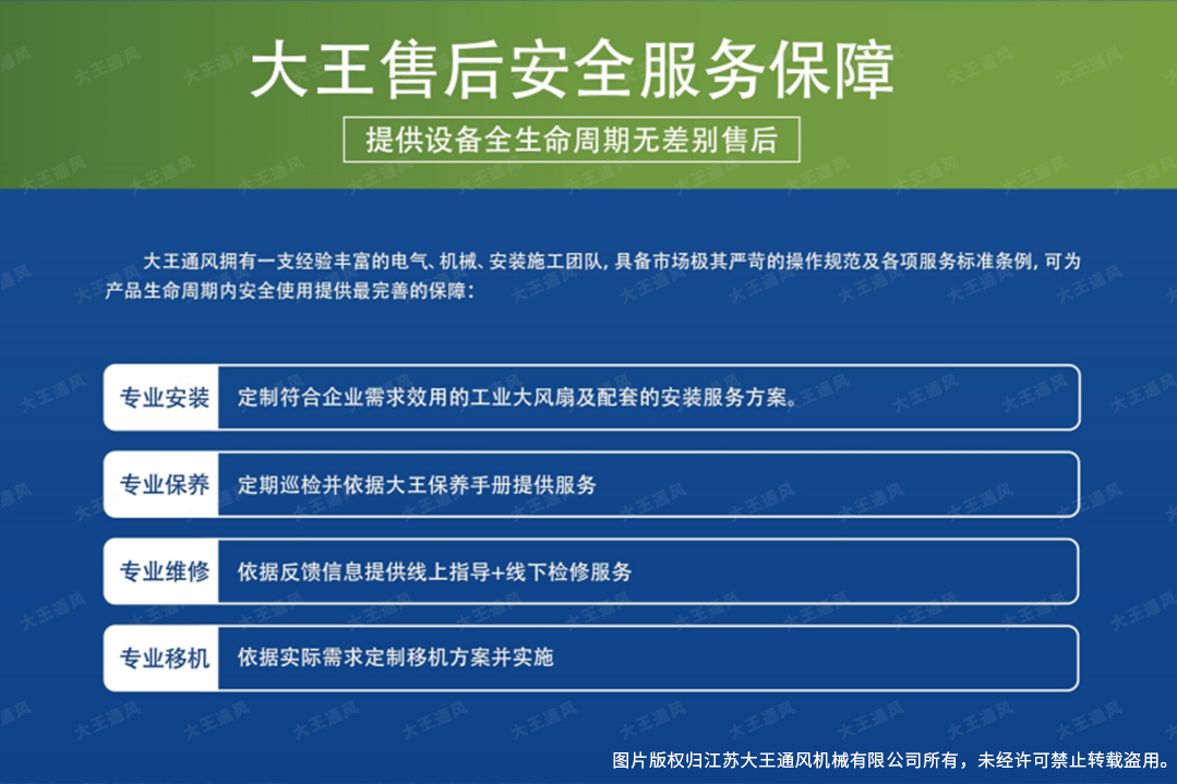 想稳用10年？工业风扇售后这几点必看！
